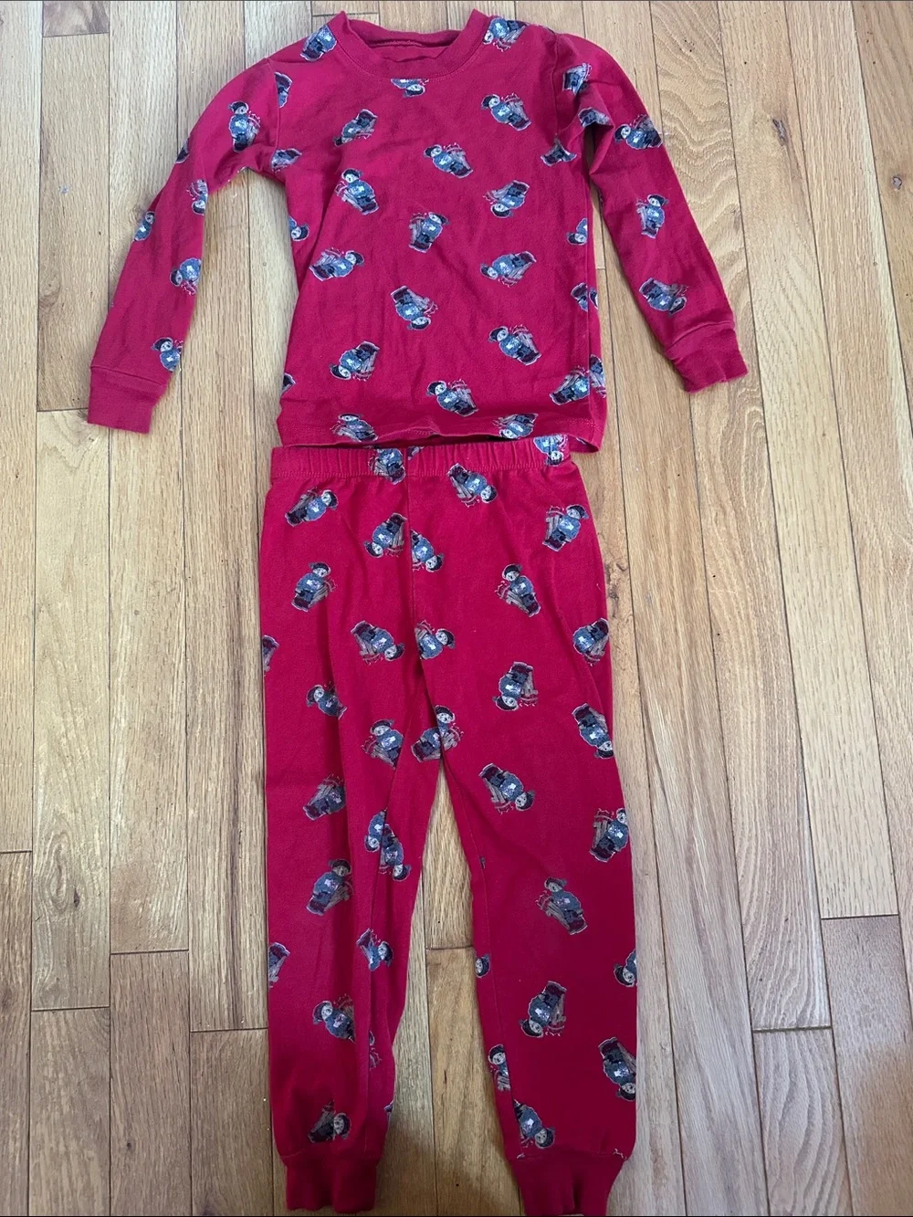 Boys Ralph Lauren Two-Piece Pajama Set with Polo Bear print